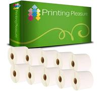 Printing Pleasure 10 x Zebra 72mm x 36mm Compatible Direct Thermal Labels for Zebra Type Printers | 1000 Labels per Roll