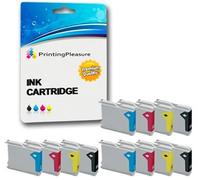 Printing Pleasure 12 (3 SETS) LC1000 LC970 Ink Cartridges compatible with DCP-130C DCP-135C DCP-150C DCP-260C DCP-330C DCP-350C 357C 540CN 560CN 770CW Fax-2840 MFC-465CN - High Capacity