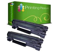 Printing Pleasure 2 Compatible CB435A 35A Toner Cartridges for HP Laserjet P1005 P1006 P1007 P1008 P1009 - Black, High Yield