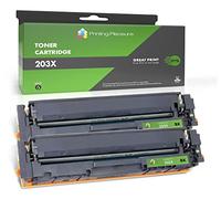 Printing Pleasure 2 Compatible CF540X 203X Toner Cartridges for HP Colour LaserJet Pro M254dw M254nw MFP M280nw MFP M281fdn MFP M281fdw - Black, High Yield (3,200 pages)