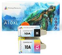 Printing Pleasure 2 (FULL SET) Compatible Advent ABK10 & ACLR10 Ink Cartridges for Advent A10 AW10 AWP10 - Black/Colour, High Capacity