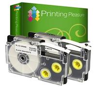 Printing Pleasure 2 x XR-9WE XR-9WE1 Black on White Label Tapes compatible with Casio KL-60 KL-100 KL-120 KL-200 KL-300 KL-750 KL-780 KL-820 KL-2000 KL-7000 KL-7200 KL-8100 CW-L300 | 9mm x 8m | Ribbon