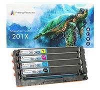 Printing Pleasure 201X 201A 4 Toner Cartridges CF400X-CF403X compatible for HP Color LaserJet Pro MFP M277dw M277n M274n M252dw M252n | Black/Cyan/Magenta/Yellow