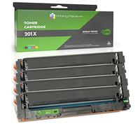 Printing Pleasure 201X 201A Replacement for HP CF400X CF400A Toner Cartridge Compatible with HP Laserjet Pro M252dw MFP M277dw MFP M274n M252n MFP M277n 1 Set Black Cyan Magenta Yellow