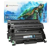 Printing Pleasure 2x DR2200 Drum Units compatible with Brother DCP-7055 DCP-7060D DCP-7065DN HL-2130 HL-2132 HL-2240 HL-2240D HL-2250DN HL-2270DW MFC-7360N MFC-7860DW FAX-2840 - Black, High Yield
