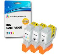 Printing Pleasure 3 (1 SET + 1 BLACK) Compatible Printer Ink Cartridges for Pixma iP1000 iP1500 iP2000 SmartBase, MultiPass, Bubble Jet, ImageClass, Pixus Printers | BCI-21BK BCI-24BK BCI-21C BCI-24C