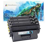 Printing Pleasure 3 Compatible CF280X 80X Toner Cartridges for HP Laserjet Pro 400 M401A M401D M401DN M401DNE M401DW M401N MFP M425DN MFP M425DW - Black, High Yield