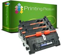 Printing Pleasure 3 Compatible Laser Toner Cartridges for HP LaserJet Enterprise M604 M605 M606 dn n x | MFP M630 dn f h z | CF281A 81A 10,500 Pages