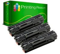 Printing Pleasure 3 Compatible Toner Cartridges for HP Laserjet P1505 P1505N P1506 M1120MFP M1120N M1520 M1522MFP M1522N M1522NF Canon LBP-3250 - Black, High Yield