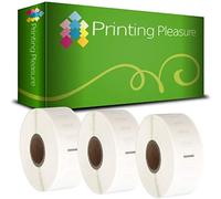 Printing Pleasure 3 x 11352 Compatible Labels Rolls for LabelWriter & Seiko Label Printers | 25mm x 54mm | 500 Labels per Roll