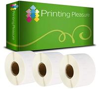 Printing Pleasure 3 x 99018 Compatible Address Labels Rolls for LabelWriter & Seiko Label Printers | 38mm x 190mm | 110 Labels per Roll | Common Use: Lever Arch Labels