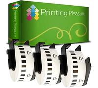 Printing Pleasure 3 x DK22210 Continuous Address Labels Compatible with P-Touch QL-500 QL-550 QL-570 QL-700 QL-720 QL-800 QL-810 QL-820 QL-1100 QL-1110 | 29mm x 30.48m | Thermal Paper Roll