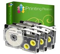 Printing Pleasure 3 x XR-9WE XR-9WE1 Black on White Label Tapes compatible with Casio KL-60 KL-100 KL-120 KL-200 KL-300 KL-750 KL-780 KL-820 KL-2000 KL-7000 KL-7200 KL-8100 CW-L300 | 9mm x 8m | Ribbon