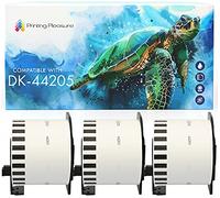 Printing Pleasure 3X DK-44205 62mm x 30.48m Continuous Removable Adhesive Labels Compatible with P-Touch QL-500 550 570 700 710W 720NW 800 810W 820NWB 1050 1060N 1100 1110NWB Label Printers