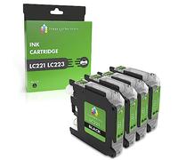 Printing Pleasure 4 BLACK Printer Ink Cartridges compatible with DCP-J562DW, MFC-J480DW, MFC-J680DW, MFC-J880DW | LC-221