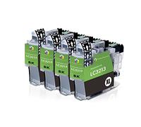 Printing Pleasure 4 BLACK Printer Ink Cartridges compatible with MFC-J890DW, MFC-J895DW, DCP-J772DW, DCP-J774DW | LC-3213 LC3213BK