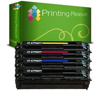 Printing Pleasure 4 (FULL SET) Compatible 201A Toner Cartridges for HP Color Laserjet Pro MFP M277DW, MFP M277N, MFP M274N, M252DW, M252N - Black/Cyan/Magenta/Yellow, High Yield