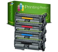 Printing Pleasure 4 (FULL SET) Compatible CE260A-CE263A Toner Cartridges for HP Colour Laserjet CP4025 CP4025DN CP4025N CP4525 CP4525DN CP4525N CM4540 CM4540F - Black/Cyan/Magenta/Yellow, High Yield