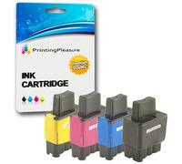 Printing Pleasure 4 (FULL SET) LC900 LC950 Ink Cartridges compatible with MFC-210C 215C 410CN 425CN 5440CN 5840CN DCP-110C 115C 117C 120C 310CN 315CN 340CW Fax-1840C 1940CN - High Capacity