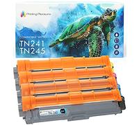 Printing Pleasure 4 (FULL SET) TN-241 TN-245 Toner Cartridges compatible with Brother DCP-9020CDW MFC-9140CDN MFC-9330CDW 9340CDW HL-3140CW HL-3150CDW 3170CDW - Black/Cyan/Magenta/Yellow, High Yield