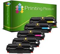Printing Pleasure 410X Set of 5 Compatible Laser Toner Cartridges for HP Color LaserJet Pro M452 dn/dw/nw MFP M377 dw, M477 dw/fdn/fdw/fnw/nw | CF410X CF411X CF412X CF413X