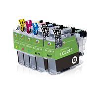 Printing Pleasure 5 (1 SET + 1 BLACK) Printer Ink Cartridges compatible with MFC-J890DW, MFC-J895DW, DCP-J772DW, DCP-J774DW | LC-3213 LC3213BK LC3213C LC3213M LC3213Y