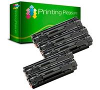 Printing Pleasure 5 Compatible Toner Cartridges for HP Laserjet P1505 P1505N P1506 M1120MFP M1120N M1520 M1522MFP M1522N M1522NF Canon LBP-3250 - Black, High Yield