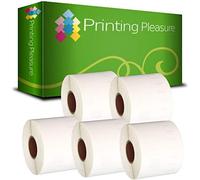 Printing Pleasure 5 x 99014 Compatible Address Labels Rolls for LabelWriter & Seiko Label Printers | 54mm x 101mm | 220 Labels per Roll