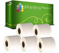 Printing Pleasure 5 x 99019 Compatible Address Labels Rolls for LabelWriter & Seiko Label Printers | 59mm x 190mm | 110 Labels per Roll | Common Use: Lever Arch Labels