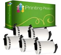Printing Pleasure 5 x DK22243 Continuous Address Labels Compatible with QL-1050 QL-1060N QL-1100 QL-1110NWB | 102mm x 30.48m | Thermal Paper Roll
