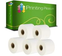 Printing Pleasure 5 x S0929110 Compatible Labels Rolls for LabelWriter 4XL Label Printers | 62mm x 106mm | 250 Labels per Roll | Type: Non-Adhesive