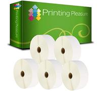 Printing Pleasure 5 x Zebra 50mm x 52mm Compatible Direct Thermal Labels for Zebra Type Printers | 2000 Labels per Roll