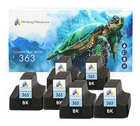 Printing Pleasure 6 XL Compatible Ink Cartridges Replacement for 363 Photosmart 3110 3210 3210xi 3310 8250 C5180 C6150 C6180 C6280 C7180 C7280 C8180 D6160 D7160 D7260 D7460 - Black, High Capacity