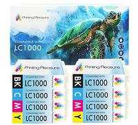 Printing Pleasure 8 (2 SETS) LC1000 LC970 Ink Cartridges compatible with DCP-130C DCP-135C DCP-150C DCP-260C DCP-330C DCP-350C 357C 540CN 560CN 770CW Fax-2840 MFC-465CN - High Capacity