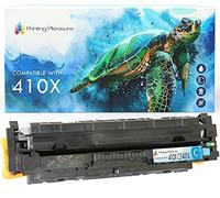 Printing Pleasure Compatible CF411X 410X Toner Cartridge for HP Color LaserJet Pro MFP M377dw M477dw M477fdn M477fdw M477fnw M477nw M452dn M452nw M452dw - Cyan, High Yield (5,000 pages)