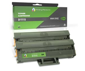 Printing Pleasure D111L D111S Replacement for Samsung MLT-D111L MLT-D111S Toner Cartridge Compatible with Xpress M2026W M2070W M2026 M2070 M2020 M2022W M2020W M2022 2 Black