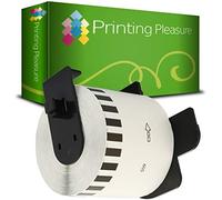 Printing Pleasure DK-44605 62mm x 30.48m Yellow Continuous Removable Adhesive Labels Compatible with P-Touch QL-500 550 560 570 700 710W 720NW 800 810W 1050 1060N 1100 1110NWB Label Printers