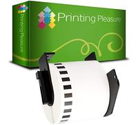Printing Pleasure DK22205 Continuous Address Labels Compatible with P-Touch QL-500 QL-550 QL-570 QL-700 QL-720 QL-800 QL-810 QL-820 QL-1050 QL-1100 QL-1110 | 62mm x 30.48m | Thermal Paper Roll