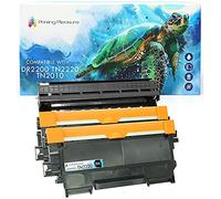 Printing Pleasure DR2200 Drum Unit & 2x TN2220 Toner Cartridges compatible with Brother DCP-7055 DCP-7060D DCP-7065DN HL-2130 HL-2132 HL-2240 2240D 2250DN 2270DW MFC-7360N FAX-2840 - Black, High Yield
