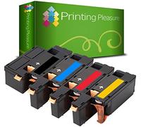 Printing Pleasure FULL SET of Compatible Laser Toner Cartridges for Dell E 525 W E525 W E 525W E525W | 593-BBJX 593-BBJU 593-BBJV 593-BBJW