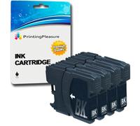Printing Pleasure LC1100 LC980 4 Ink Cartridges compatible with DCP-145C 165C 195C 197C 375CW 385C 585CW 6690CW MFC-250C 290C 490CW 5890CN 5895CW 6490CW 990CW J615W - Black, High Capacity