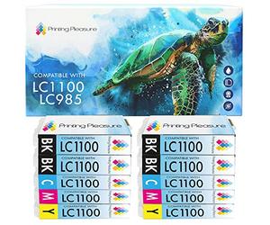 Printing Pleasure LC1100 LC985 10 Ink Cartridges compatible for Brother DCP-145C 165C 195C 197C 375CW 385C 395CN 585CW 6690CW MFC-250C 290C 490CW 5890CN 5895CW 6490CW 990CW J615W