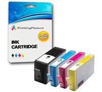 Printing Pleasure SET of 4 Compatible Printer Ink Cartridges for Deskjet 3070A 3520 Officejet 4610 4620 Photosmart 5510 5514 5515 5520 6510 6520 B110a Plus B209a B210a | Replacement for 364XL