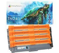 Printing Pleasure TN-241BK 4 Toner Cartridges compatible with Brother DCP-9020CDW MFC-9140CDN MFC-9330CDW MFC-9340CDW HL-3140CW HL-3142CW HL-3150CDW HL-3170CDW MFC-9130CW - Black, High Yield