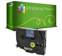 Printing Pleasure TZeRN34 Gold on Navy Blue (12mm x 4m) Ribbon Tape Compatible with P-Touch PT-1000 H100/LB/R H105 H200 D200/BW/VP D210/VP D400/VP D600/VP E100/VP E300/VP E550/W/WVP P700 P750W