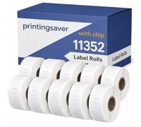 Printing Saver 11352 Address Labels with Chip, 25 x 54 mm, Compatible with DYMO LabelWriter and Seiko SLP Printers, 500 Labels/Roll, 10 Rolls