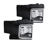 Printing Saver 2x BLACK compatible ink cartridges for LC3233 LC 3233 BK XL MFC-J1300DW DCP-J1100DW