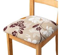 printing Stretch Chair Seat Covers for Dining Room, 4 Pieces farmhouse style Dining Chair Seat Protector Cover Removable Universal Chair Slipcovers for Dining room hotel -D-Set of 4