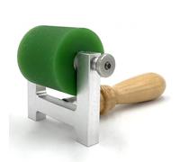 Printmaking Brayer Roller with Wood Handle, Rubber Ink Roller for Linocut, Relief & Letterpress Printing, Art Tool for Stamping, Gluing & Block Printing