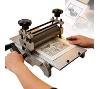 Printmaking Etching Machine, Desktop Slab Roller Printmaking Machine 31×17cm, Thickened Steel Plate, for The Production of Paper, Wood, and Copper Engravings